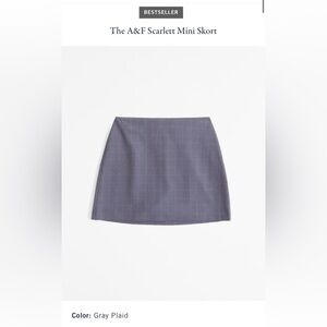 Abercrombie & Fitch Gray Plaid Mini Skirt